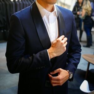 Elegant Navy Blue Tuxedo for Men